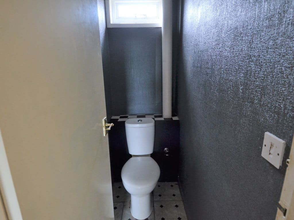 The toilet was separate to the bathroom (not pictured). I would go on to join these two rooms into a family bathroom.